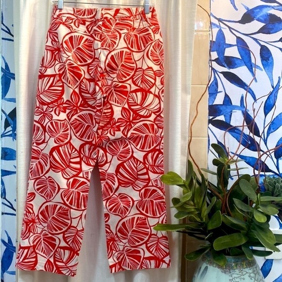 Women’s Talbot's Red and White Firecracker Cotton & Spandex Pants Size 6 - Picture 5 of 8